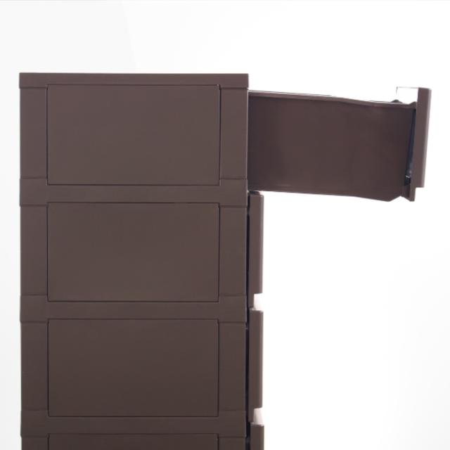 チェスト 壁付き デコニーシーヴォ ワイド 5段 幅54×奥行41.7×高さ106.1cm （ 収納 収納チェスト 脚付き リビング収納 プラスチック ホコリが入りにくい 中が透けない 引き出し タンス 収納ケース 衣類収納 ランドリー収納 日本製 ）
