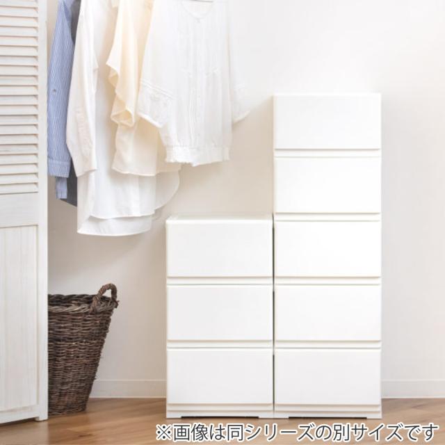 チェスト 壁付き デコニーシーヴォ ワイド 5段 幅54×奥行41.7×高さ106.1cm （ 収納 収納チェスト 脚付き リビング収納 プラスチック ホコリが入りにくい 中が透けない 引き出し タンス 収納ケース 衣類収納 ランドリー収納 日本製 ）