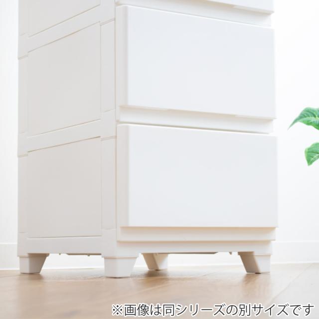 チェスト 壁付き デコニーシーヴォ ワイド 5段 幅54×奥行41.7×高さ106.1cm （ 収納 収納チェスト 脚付き リビング収納 プラスチック ホコリが入りにくい 中が透けない 引き出し タンス 収納ケース 衣類収納 ランドリー収納 日本製 ）