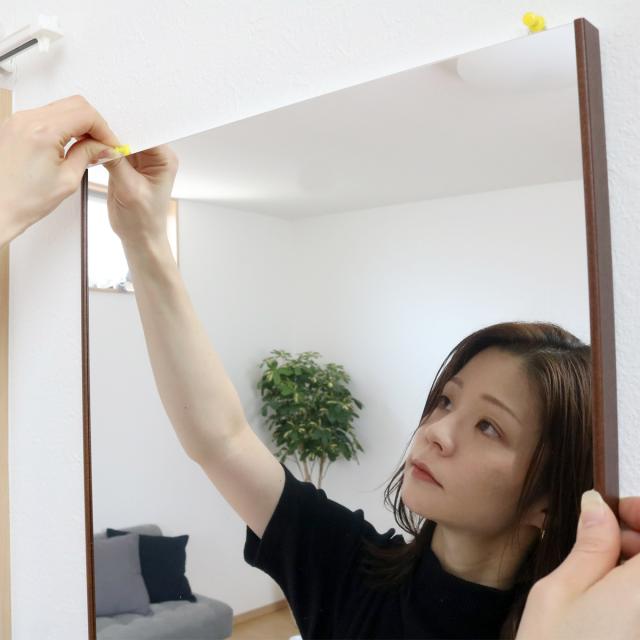 割れない鏡 リフェクスミラー エアー ミニ 40×100cm （ 鏡 ミラー 壁掛けミラー ウォールミラー 吊り下げ フィルムミラー 軽い 薄い 割れない くっきり 安全 防災 壁掛け おしゃれ 日本製 ）
