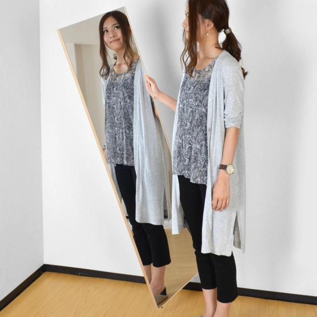 リフェクス割れない軽量ミラー 幅60×高さ150cm メープル(木目