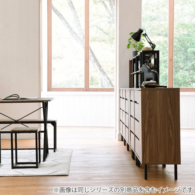 ハイチェスト オープン上棚付 北欧モダン Frsser 約幅56cm （ 脚付 リビング 収納 間仕切り 棚 本棚 オープンラック ラック リビングボード コンセント付 キャビネット ブラウン シンプル 引き出し チェストタンス 木製）