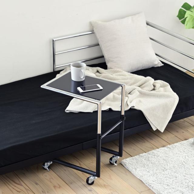 高さ調節可 ベッドサイドテーブル ソファーテーブル 木製 キャスター付き 楽天市場】テーブル 幅60cm 角度調整 マルチテーブル 高さ調整