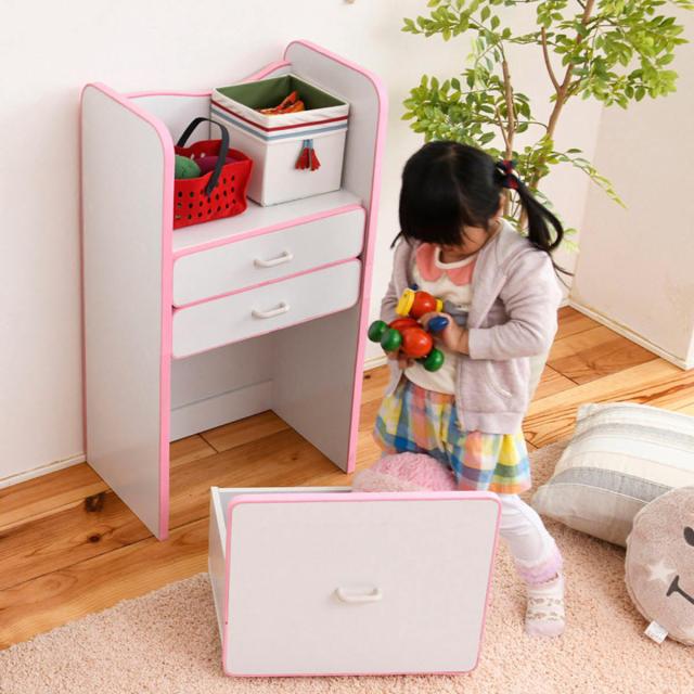 ランドセルラック キッズ収納 引出し付 エッジソフト 幅48cm （ 棚