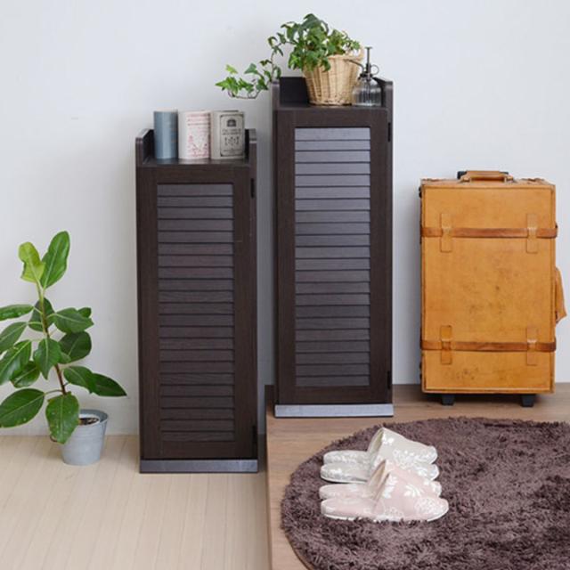 下駄箱 幅31.5cm 2台入り ルーバー 組立品 （ シューズラック シューズボックス 玄関収納 靴箱 靴入れ 靴 収納 シューズ 木製 スリム コンパクト 開き戸 通気性 おしゃれ 高さ調節 幅30 ）_6