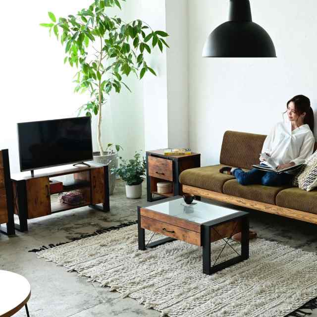 テレビ台 幅90cm ローボード レトロ調 ブルックリンスタイル テレビ台 幅90cm ローボード レトロ調 ブルックリンスタイル