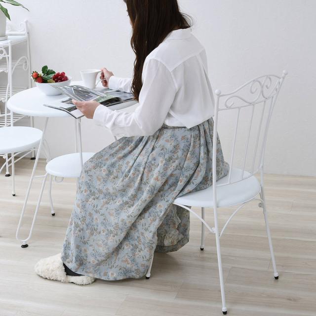 ダイニングチェア 座面高42cm ロートアイアン 姫系 （ 椅子 イス いす チェア チェアー リビングチェア ダイニングチェアー 木目 スチール アイアンフレーム ）_11