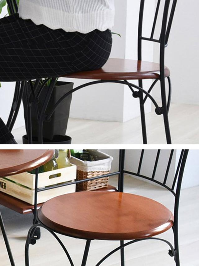 チェア ダイニングチェア 座面高42cm ロートアイアン 姫系 （ 椅子 イス いす