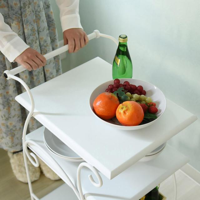 キッチンワゴン 幅41.5cm キャスター付 ロートアイアン 姫系 （ ワゴン