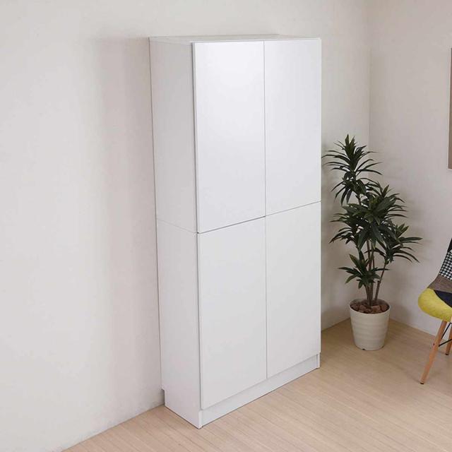 本棚 扉付き 幅81cm 高さ180.5cm 全棚可動 （ ブックシェルフ 1cm