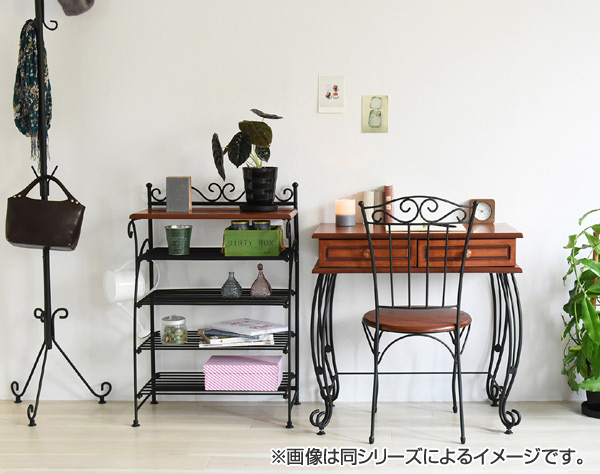 ロートアイアン　デスク　飾り棚　引き出し付き　ホワイト 楽天市場】アイアン デスク ホワイトの通販 ロートアイアン デスク