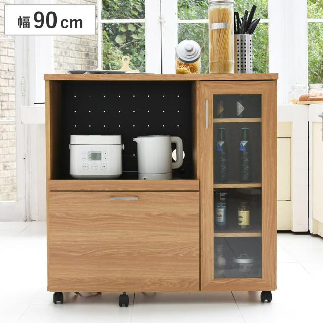 幅120cm】キッチンカウンター レンジ台 キッチンボード【ナチュラル