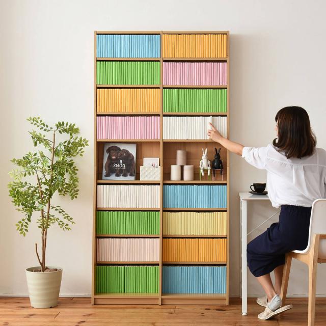 本棚 ブックシェルフ 幅90cm スリム 1cmピッチ 薄型ラック （ 薄型 収納 ラック 大容量 壁面収納 棚 奥行スリム 可動棚 シンプル 書棚 省スペース ダークブラウン ナチュラル ホワイト ）_7
