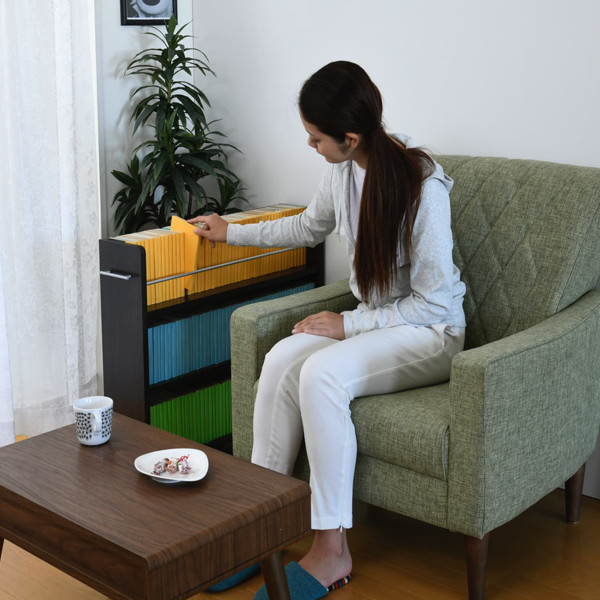 押入れ 収納ラック キャスター付 本棚 2台セット スリム 奥行78cm （ 押入れ収納 収納 ラック 棚 押し入れ キャスター 押し入れ収納 隙間収納 すきま 木製 隙間ラック 薄型 本収納 CDラック DVDラック 幅20 ）の通販は