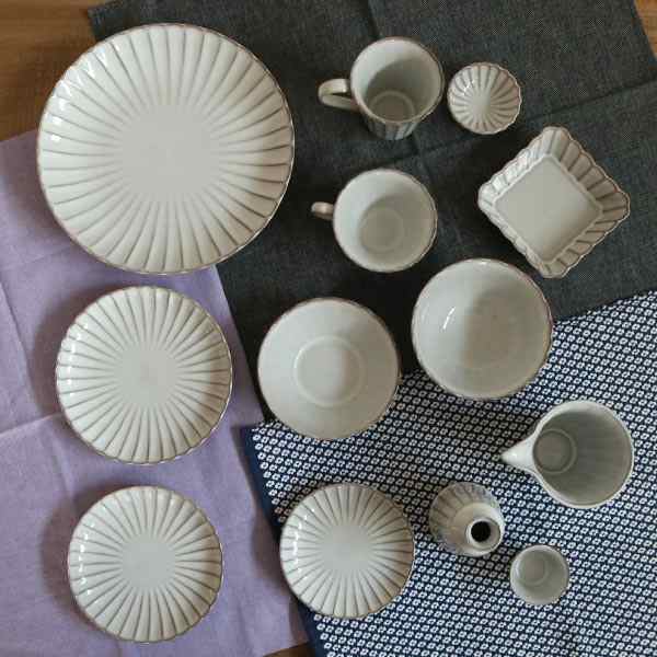 プレート 19cm 風雅 月白 皿 和食器 磁器 日本製 （ 中皿 白 食洗機