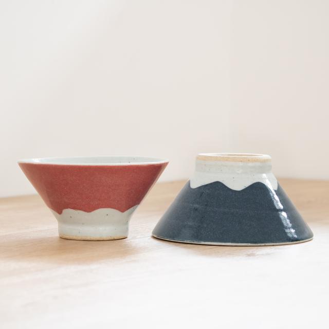 夫婦茶碗 富士山 結婚祝い 茶碗 ペア 陶器 （ 飯碗 日本製 ペアセット