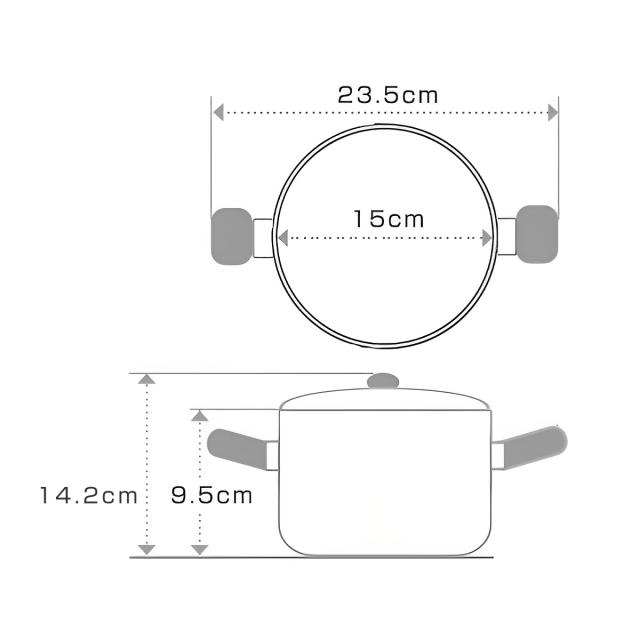 両手鍋 15cm 深型 IH対応 ガラス蓋付き O.E.C. minima 脇雅世 貝印 （ ガス火対応 両手なべ オール熱源対応 オーブン対応 15センチ 小鍋 ソースパン ミルクパン 鍋 なべ 調理器具 キッチン用品 ）の通販は