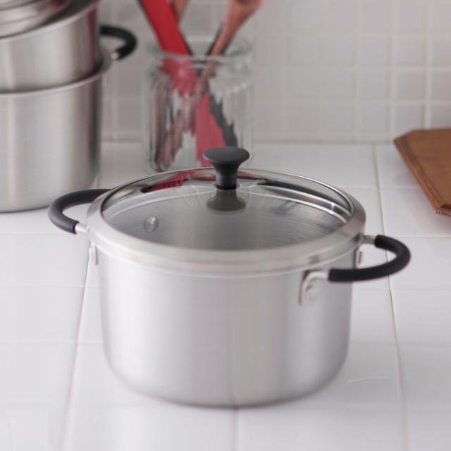 両手鍋 15cm 深型 IH対応 ガラス蓋付き O.E.C. minima 脇雅世 貝印 （ ガス火対応 両手なべ オール熱源対応 オーブン対応 15センチ 小鍋 ソースパン ミルクパン 鍋 なべ 調理器具 キッチン用品 ）の通販は両手鍋