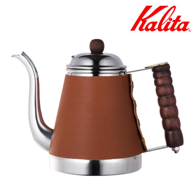 Kalita カリタ ケトル ウェーブポット レザー （ 熱湯専用 ステンレス ドリップケトル コーヒーケトル ドリッパー ドリップ おしゃれ ポット 細口ノズル コーヒーギフト ）