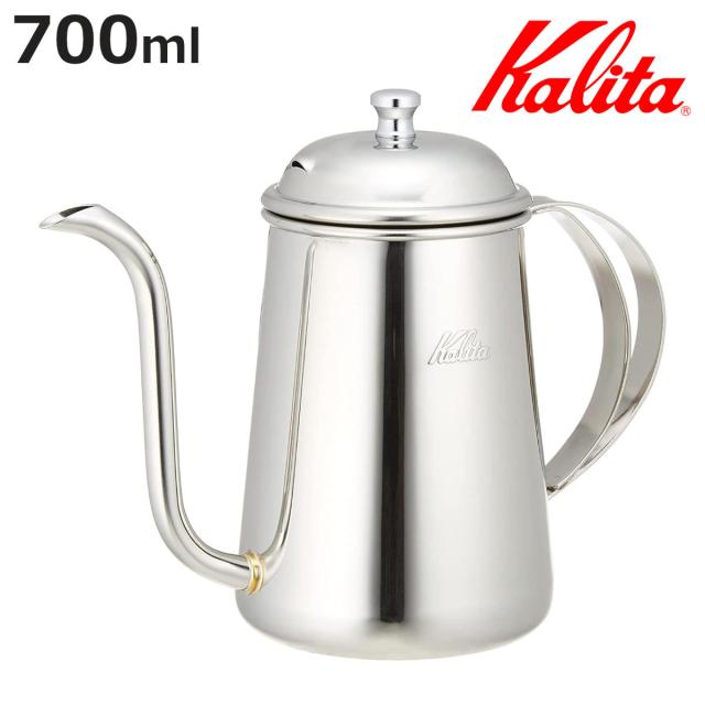 Kalita カリタ コーヒーケトル 700ml SS ケトル 700 （ ステンレス 日本製 ガス火専用 直火 おしゃれ シンプル ドリップケトル コーヒーポット 珈琲 用品 ）