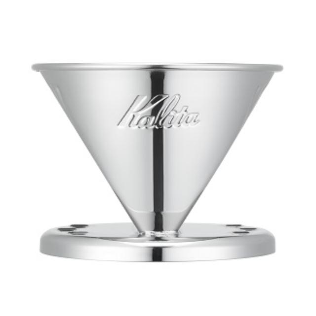 Kalita カリタ ドリッパー SS 102 （ 2〜4人用 ステンレス 日本製 三つ穴構造 ドリップ コーヒー コーヒードリッパー おしゃれ 珈琲 用品 器具 コーヒーウェア ハンドドリップ 3つ穴 ）