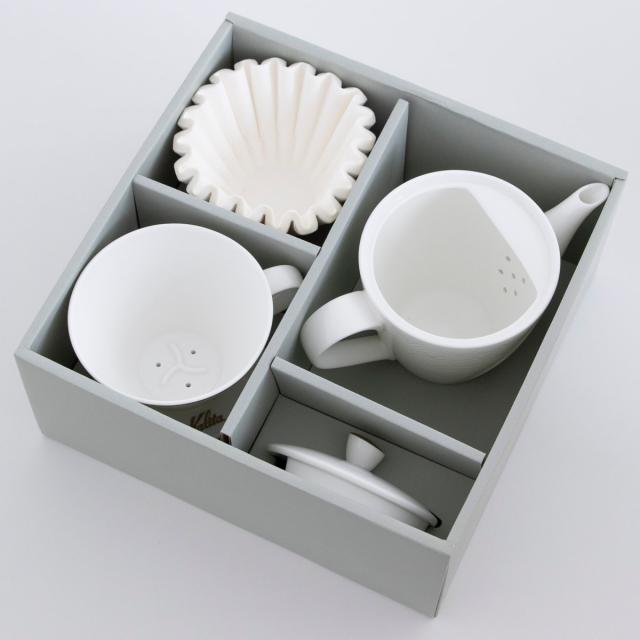 Kalita カリタ ドリッパーギフトセット BC-185 ギフト （ 1〜2人用 日本製 磁器 コーヒー 珈琲 コーヒーセット コーヒーサーバー コーヒーフィルター コーヒードリッパー セット コーヒーギフト おしゃれ ）