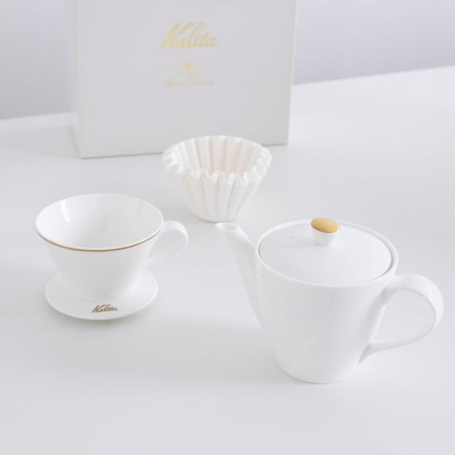 Kalita カリタ ドリッパーギフトセット BC-185 ギフト （ 1〜2人用 日本製 磁器 コーヒー 珈琲 コーヒーセット コーヒーサーバー コーヒーフィルター コーヒードリッパー セット コーヒーギフト おしゃれ ）