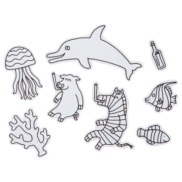シール 塗り絵 ペインタホリック シール ウミ ぬりえ ぬり絵 こども 子ども 子供 大人 シール シールタイプ 海 海の中 海の生き物 動の通販はau Pay マーケット お弁当グッズのカラフルbox