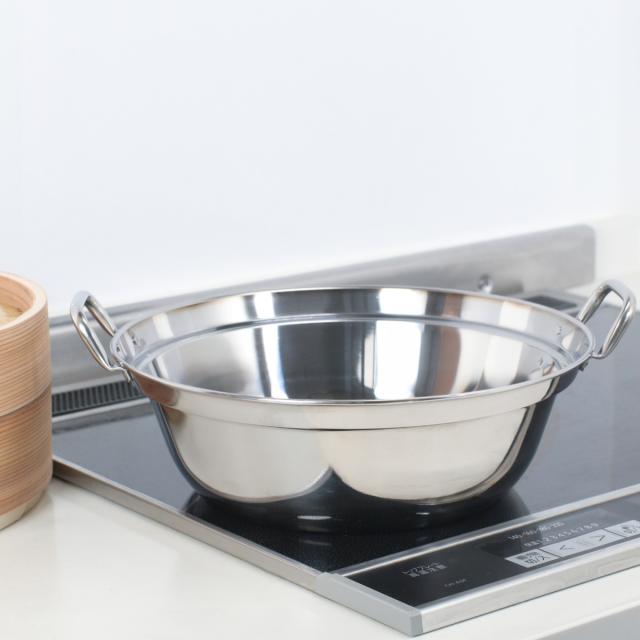 せいろ用鍋 27cm用 IH対応 ステンレス製 日本製 卓上鍋 （ ガス火対応