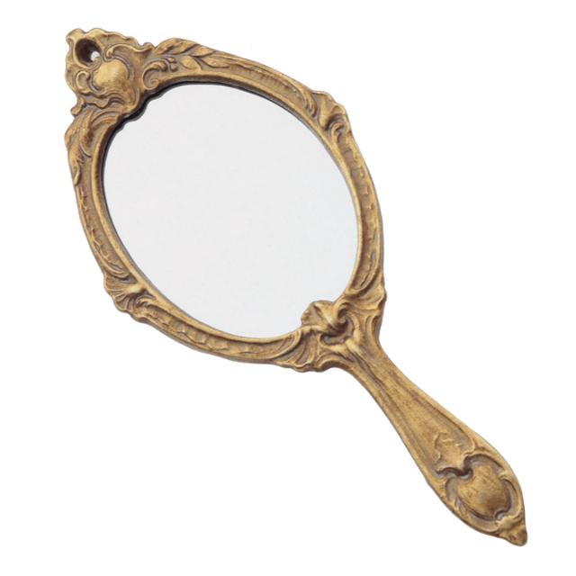 手鏡 アンティーク調 ハンドミラー （ ミラー かがみ 鏡