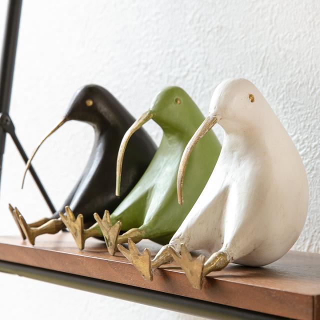 天然木 夫婦鳥木彫りの置物（鳥と松）