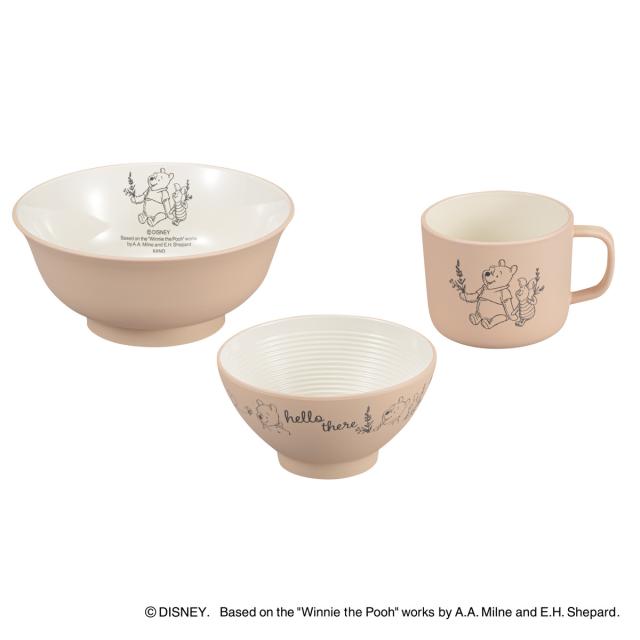 茶碗 丼鉢 マグカップ Pooh Bee キッズセット30 くまのプーさん （ BPAフリー 日本製 抗菌 電子レンジ対応 食洗機対応 プーさん ピグレット 椀 飯椀 コップ キッズ 子供 子ども マグ どんぶり 丼ぶり 丼 ディズニー キャラクター ）