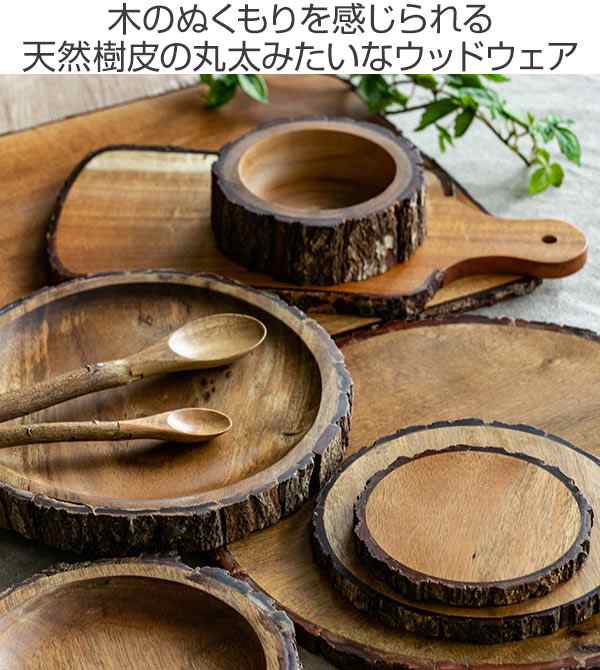 コースター 12cm Konoka 木製 アカシア （ 木のコースター 丸 木 茶托