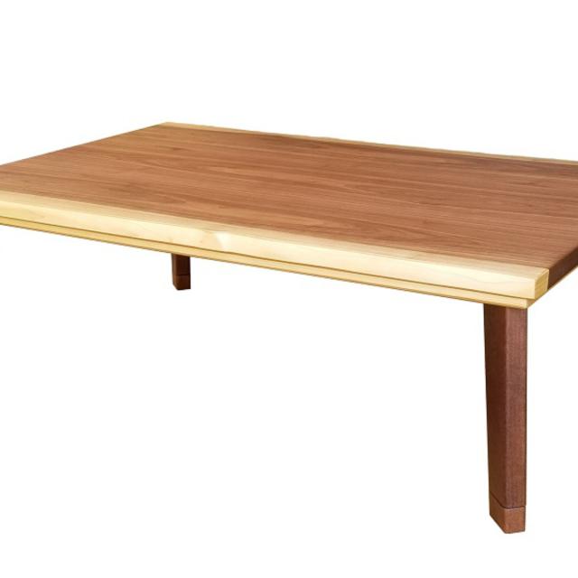 こたつテーブル 継ぎ脚 幅120cm パルマ （ こたつ テーブル リビングテーブル ローテーブル 長方形 高さ調節 36.5cm 40.5cm 継ぎ足 コタツ 天然木 木製 日本製 1年中 使える 座卓 おしゃれ ハロゲンヒーター 奥行80cm ）