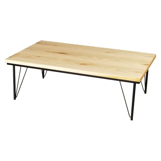 こたつテーブル 幅120cm アイアン脚 デルタ （ こたつ テーブル リビングテーブル ローテーブル 長方形 アイアン コタツ 天然木 木製 日本製 リビング 1年中 使える 座卓 おしゃれ スタイリッシュ ハロゲンヒーター ）