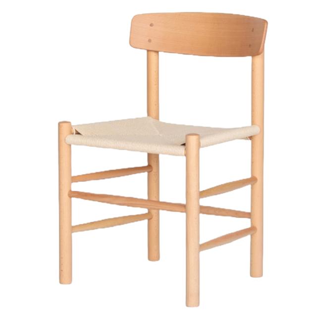 ダイニングチェア 座面高44cm ペーパーコード ビーチ シェーカーチェア （ リプロダクト デザイナーズチェア チェア 椅子 食卓 背もたれ 天然木 ナチュラル 北欧 無垢材 曲木 肘なし アームレス ）_8