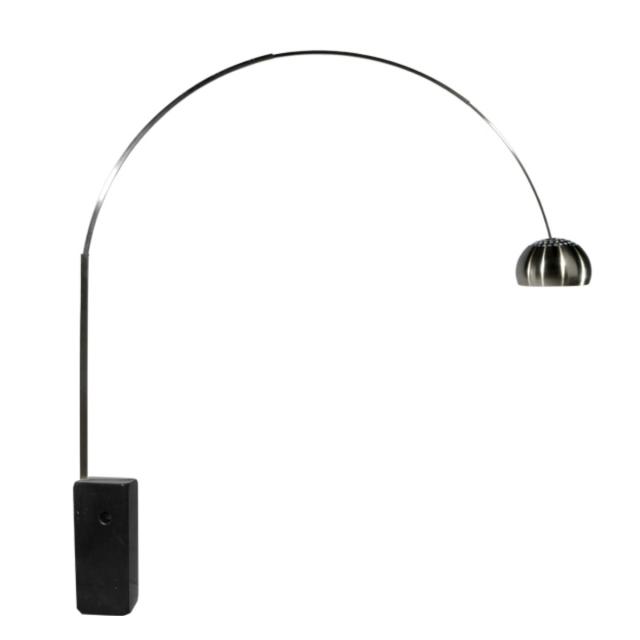 フロアライト アルコランプ リプロダクト LED E26 （ 開梱設置 アーチ型 間接照明 ランプ 照明 デザイナーズ 北欧 LED対応 ステンレス 大理石 デザイン ライト スタイリッシュ モダン リビング 大きい 大型 インテリア ）_10