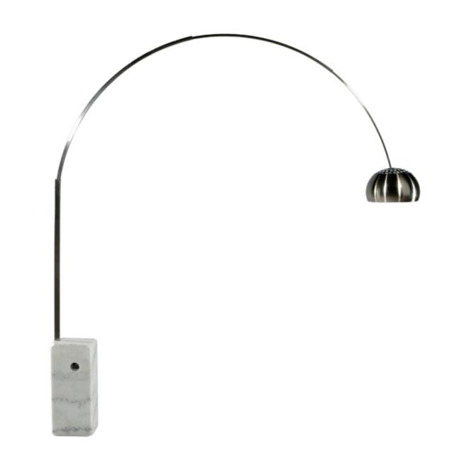 フロアライト アルコランプ リプロダクト LED E26 （ 開梱設置 アーチ型 間接照明 ランプ 照明 デザイナーズ 北欧 LED対応 ステンレス 大理石 デザイン ライト スタイリッシュ モダン リビング 大きい 大型 インテリア ）_11