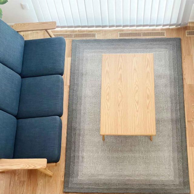 ラグ ブレンダ BLENDA 160×230cm ホットカーペット対応 （ ラグマット カーペット 絨毯 じゅうたん 長方形 マット 床暖対応 床暖 床暖房 天然素材 アクセントラグ ボックス柄 ）_3