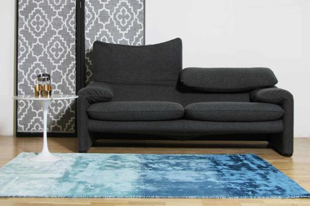 ラグ 手織り フェード FADE 160×230cm ホットカーペット対応 （ ラグマット カーペット 絨毯 じゅうたん 長方形 マット 床暖対応 床暖 床暖房 アクセントラグ 耐久性 ハンドメイド ビスコース ）_8