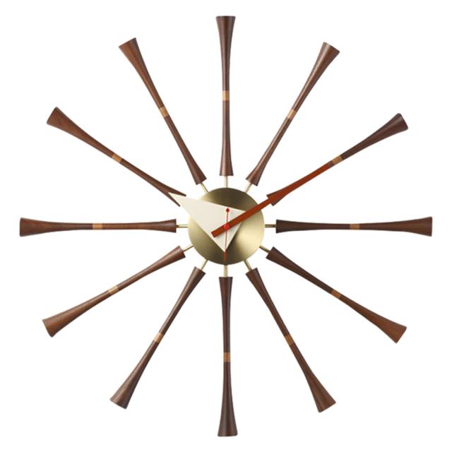 掛け時計 スピンドル ジョージ・ネルソン リプロダクト 直径58cm （ 時計 デザイナーズ 壁掛け時計 ウォールクロック 壁 かけ時計 掛時計 おしゃれ ステップ ステップ秒針 インテリア 雑貨 リビング ダイニング 寝室 アナログ時計 ）