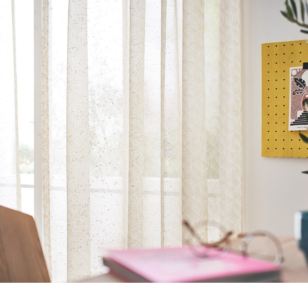 レースカーテン オーダーカーテン バラントテンテン 1.5倍ヒダ 巾181