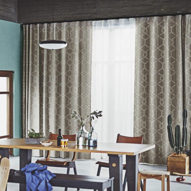 カーテン オーダーカーテン ドレープカーテン テシゴトキカ 1.5倍ヒダ