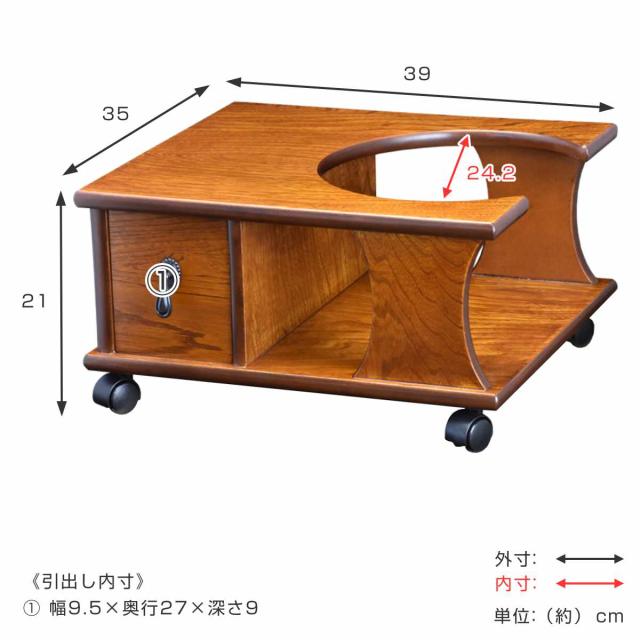 キャスター付】ポットワゴン 昭和レトロ 木製 格子扉 お座敷ワゴン