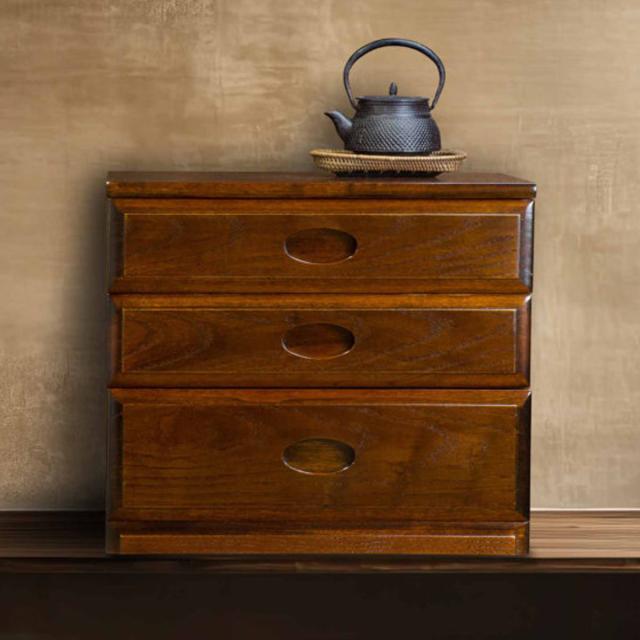 チェスト 3段 A4収納 和モダン 樹楽 約幅41cm （ A4 収納 天然木 日本製 完成品 木製 家具 引き出し A4対応 三段 サイドチェスト 脇机 ベの通販は