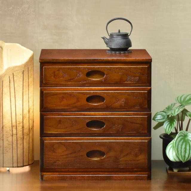 天然木 4段チェスト サイドチェスト 収納家具 引き出し 箪笥 ヴィンテージ 天然木 4段チェスト サイドチェスト 収納家具 引き出し 箪笥