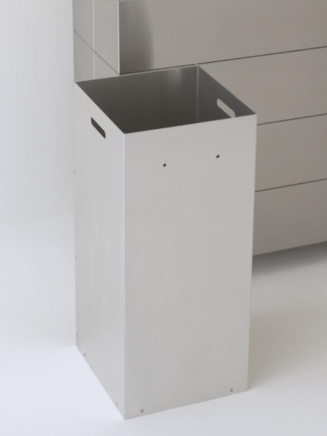 ゴミ箱 45L CUBOID シングル 天然無垢 蓋 （ KENNER ごみ箱 45リットル papperskorg 大容量 分別 ふた付き 高級 こだわり インテリア おしゃれ インダストリアル ゴミ箱 ふた付き ゴミ箱 45リットル ゴミ箱 おしゃれ）_8