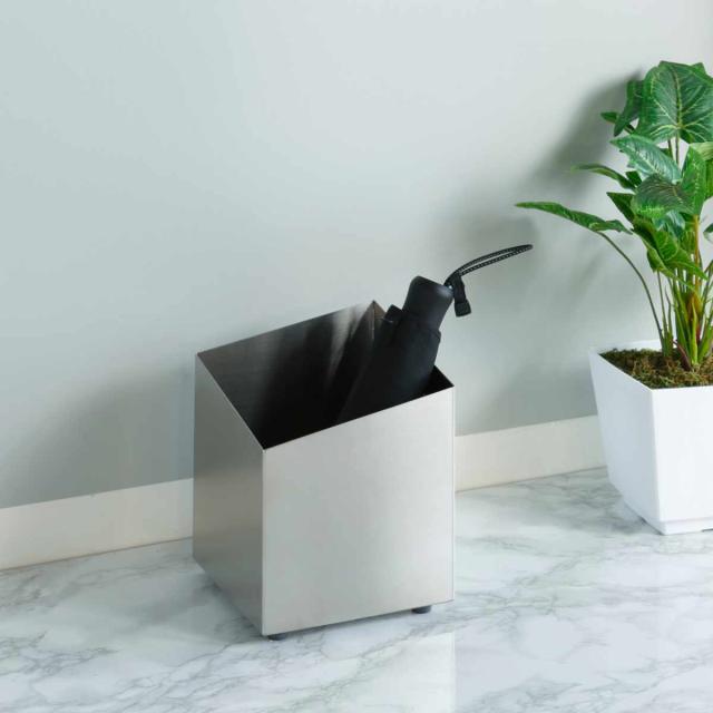 傘立て RHOMBUS ショートタイプ ステンレス 折りたたみ傘専用 （ 折りたたみ傘 アンブレラスタンド スリム傘立て 傘スタンド 玄関 傘 収納 ステンレス製 傘立 スタイリッシュ シルバー 傘収納 シンプル おしゃれ 北欧 ）