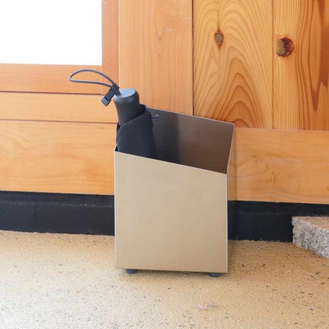 傘立て RHOMBUS ショートタイプ ステンレス 折りたたみ傘専用 （ 折りたたみ傘 アンブレラスタンド スリム傘立て 傘スタンド 玄関 傘 収納 ステンレス製 傘立 スタイリッシュ シルバー 傘収納 シンプル おしゃれ 北欧 ）