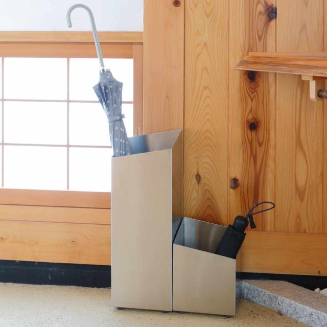 傘立て RHOMBUS ショートタイプ ステンレス 折りたたみ傘専用 （ 折りたたみ傘 アンブレラスタンド スリム傘立て 傘スタンド 玄関 傘 収納 ステンレス製 傘立 スタイリッシュ シルバー 傘収納 シンプル おしゃれ 北欧 ）
